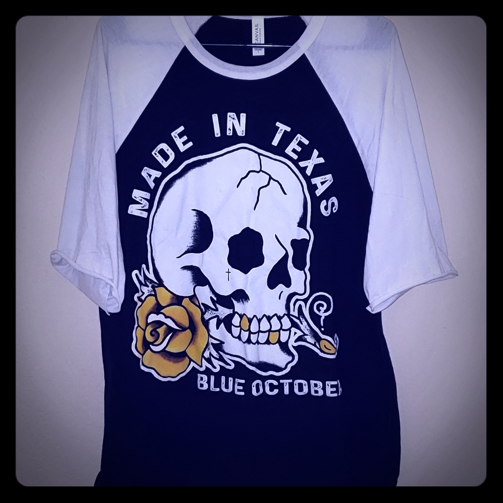 Blue October Concert Baseball Tee - L